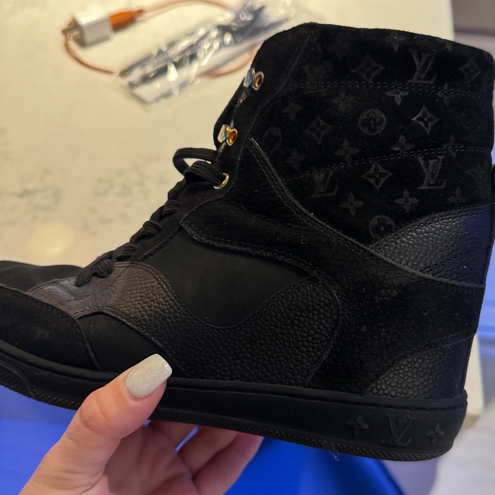 Louis Vuitton Black High-Top Sneakers